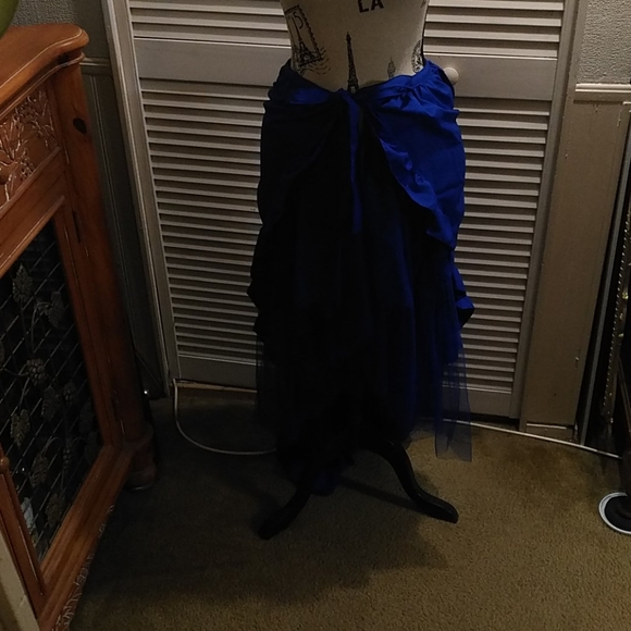 Blue Tulle Tutu Bustle Wrap Skirt - Picture 3 of 4